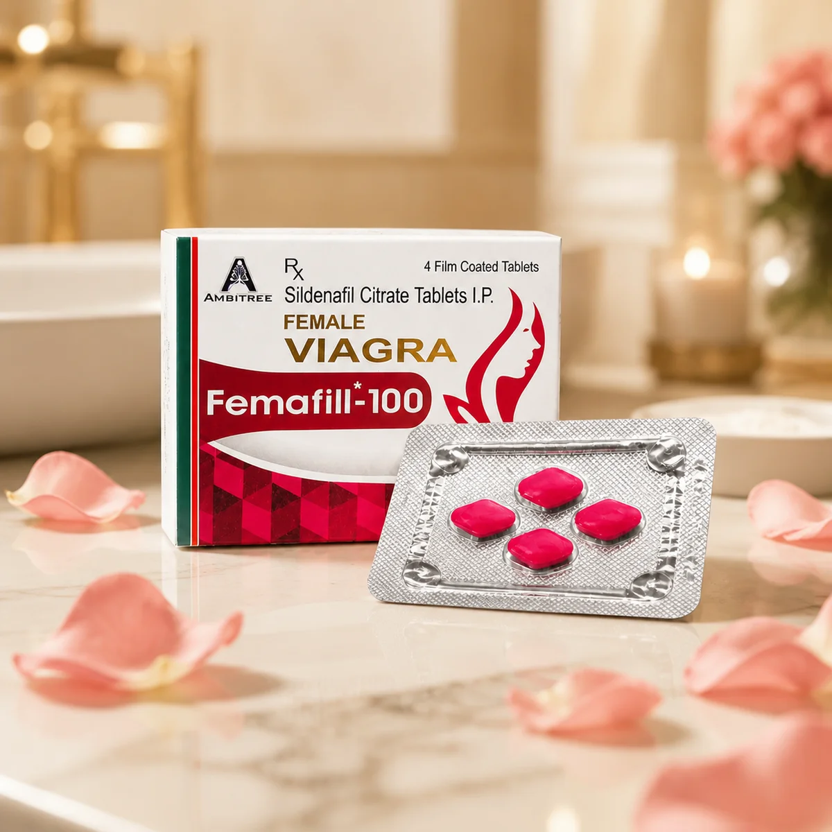 女性用威尔刚100mg 4粒装 高含量Femafill100 女性性欲增强片 必入爆款